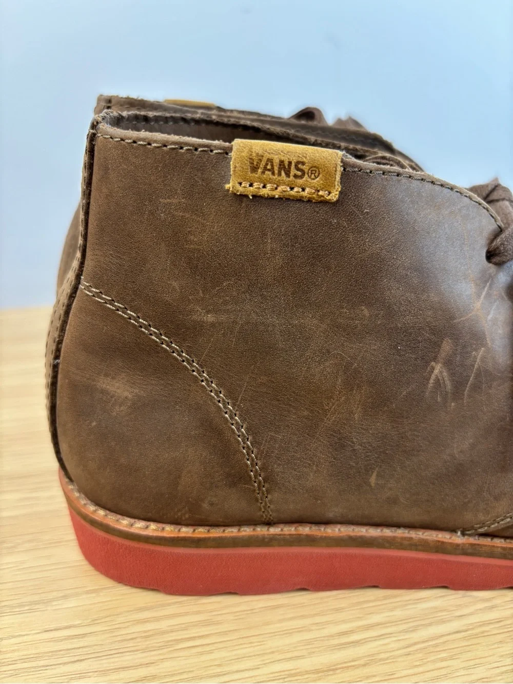 Vans Desert Chukka Boots in the (Leather) Brown‎ / Burnt Henna Mens 6.5 NEW